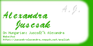 alexandra juscsak business card